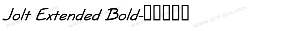 Jolt Extended Bold字体转换